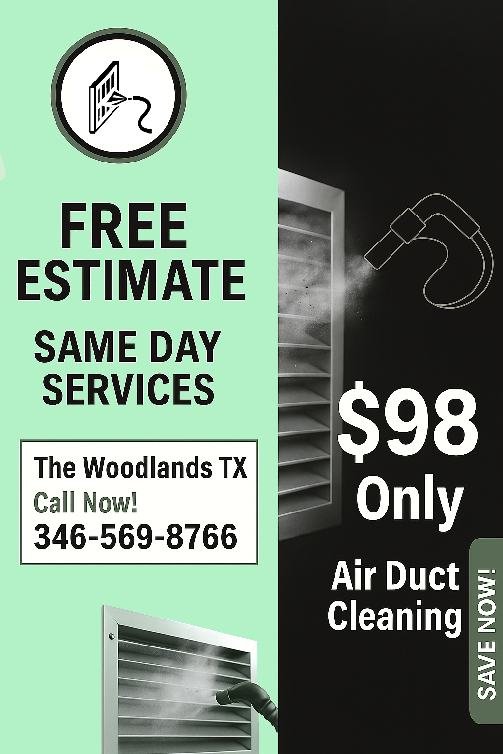 Air Duct Vent Cleaning The Woodlands TX Coupon